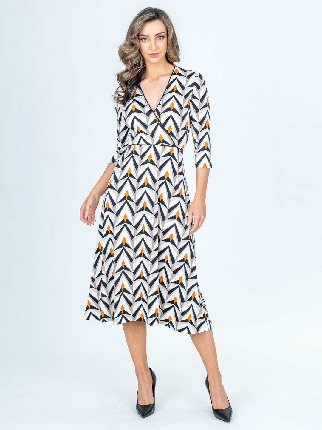 HARMONY Wrap Front A-Line Dress