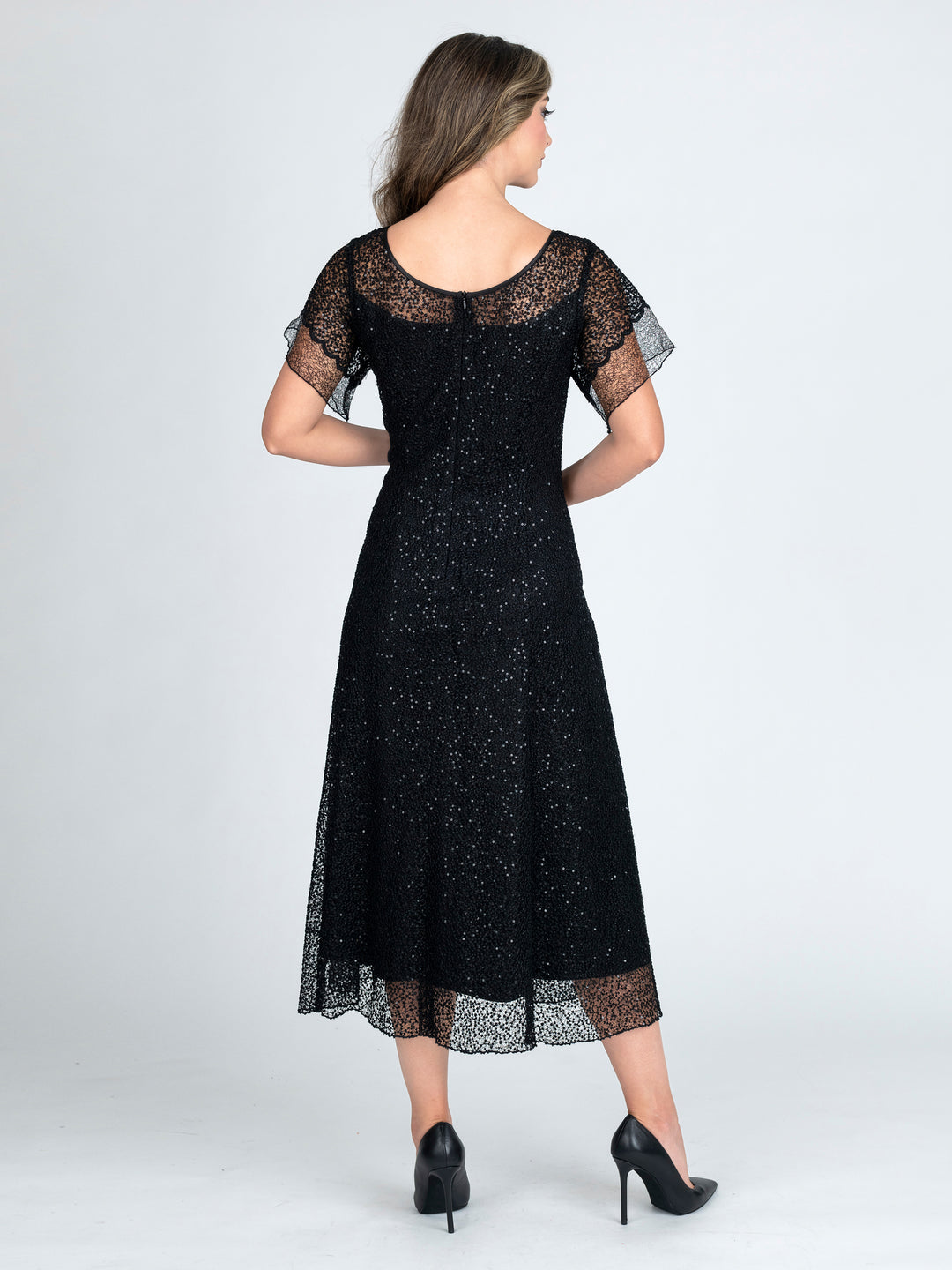 Lisa Barron | LUXE A-Line Short Sleeve Cocktail Dress |Australian Made Lisa Barron | LUXE A-Line Short Sleeve Cocktail Dress |Australian Made