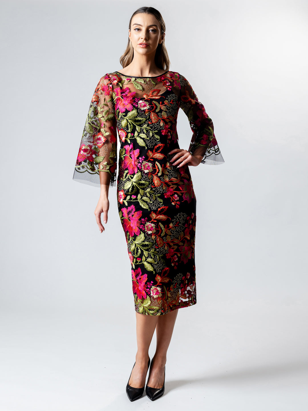 Lisa Barron | MADRID Bell Sleeve Cocktail Dress Lisa Barron | MADRID Bell Sleeve Cocktail Dress